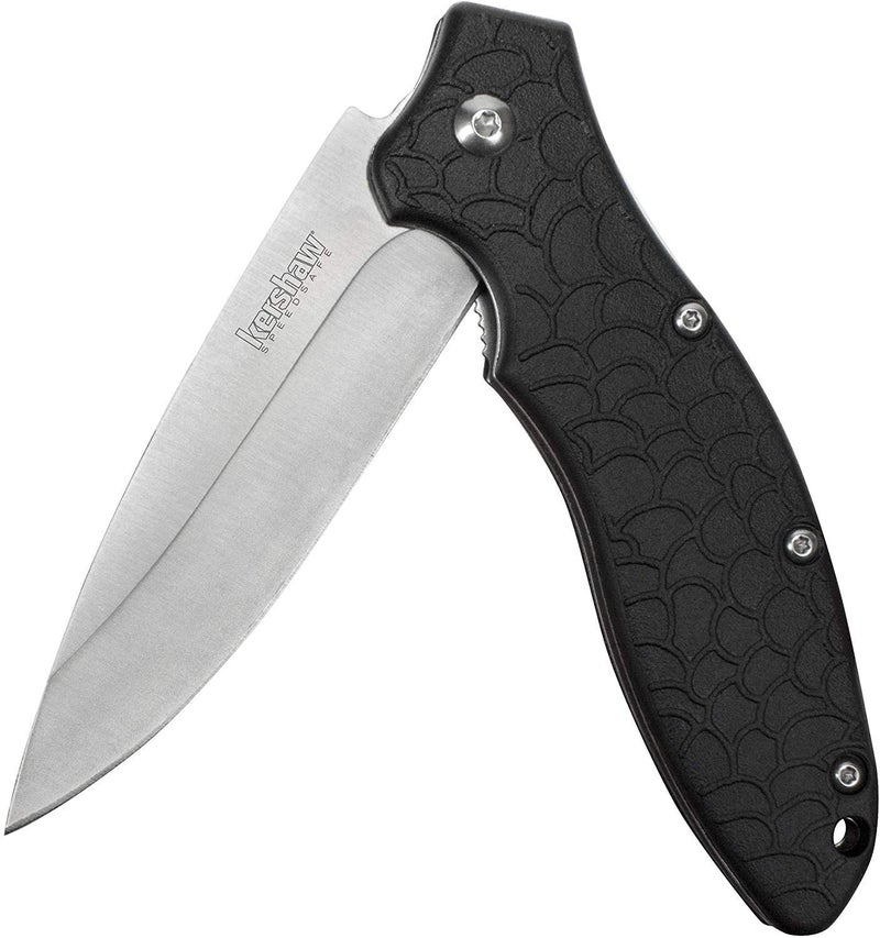 Kershaw Oso Sweet EDC Pocketknife, 3" 8Cr13MoV Steel Drop Point Blade, Assisted Folder Opening with Flipper, Liner Lock System, Black - Image 2