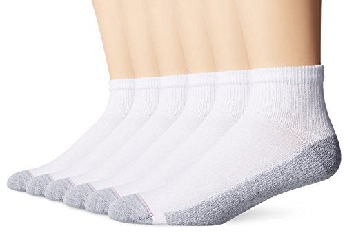 Hanes جوارب هانز للرجال X-Temp للأداء حول الكاحل - عبوة من 6 أزواج، متوفرة بمقاسات كبيرة وطويلة، أسود، 6-12 - Image 1
