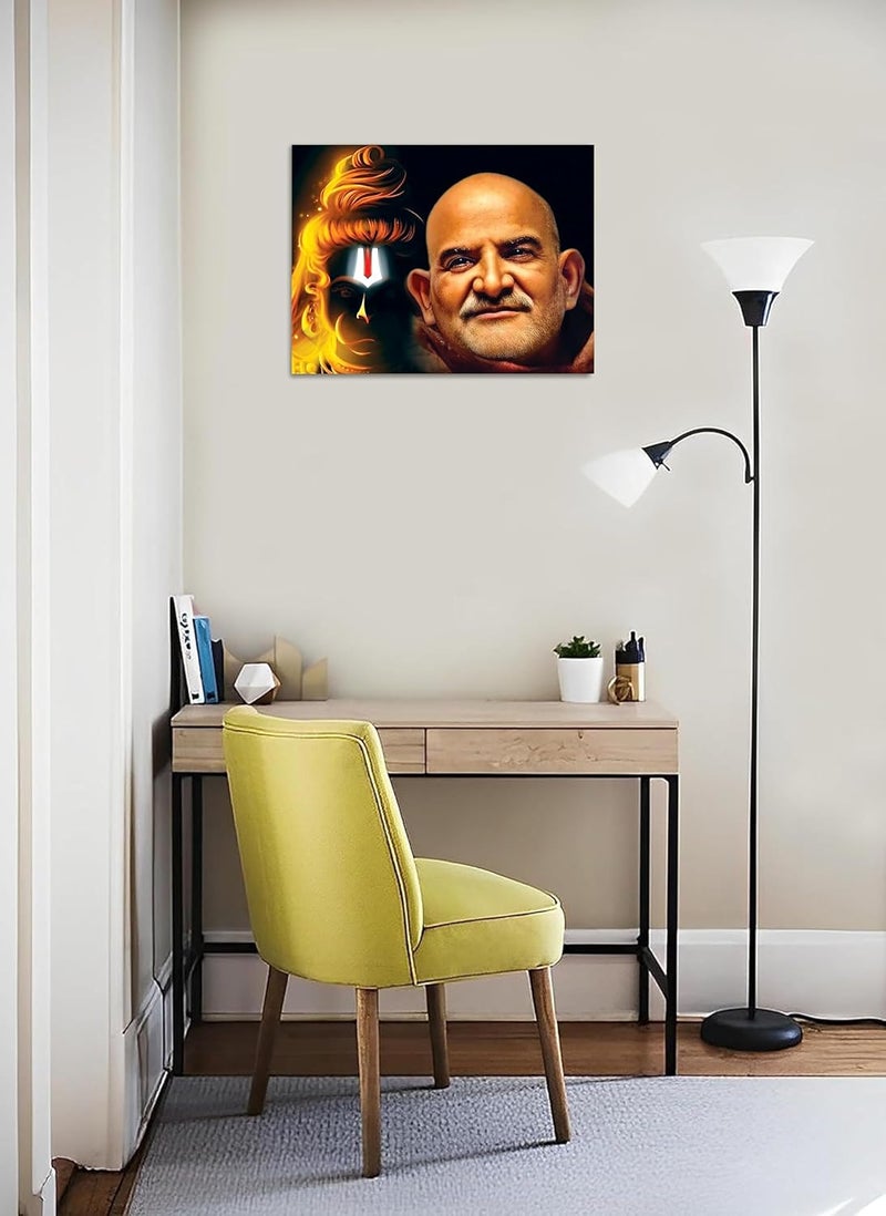 Anaadi Hanuman Ji Neem Karoli Baba Photo Poster Without Frame For Home Office Decoration Pack Of 2 10x12 Inch - Image 3