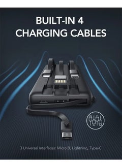 VEGER Universal Light-Weight Portable 4 Cables Built-In with LED Indicator Power Bank  - Image 2