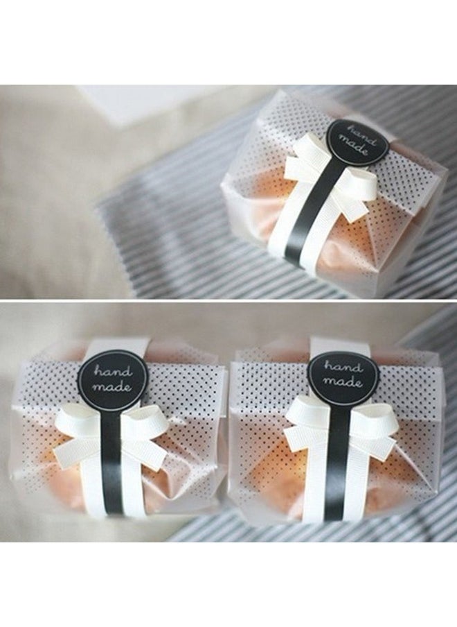 MR-LABEL - 250 Pcs Of Black Lollipop Sealing Sticker Hand Made Sticker/Hand Made Adhesive Label For Hand Made Product (Hand Made) - Image 1