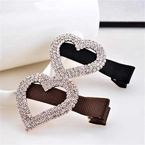 Ruihfas 9Pcs Women Girls Headwear Bling Rhinestone Crystal Hair Clip Alligator Duckbill Barrette Hairpin Hair Beak Concorde Clip Slide Assorted Patterns (Silver Tone) - Image 4