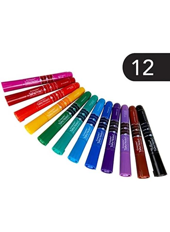 Crayola Take Note Colored Dry Erase Markers 12 Count - Image 4