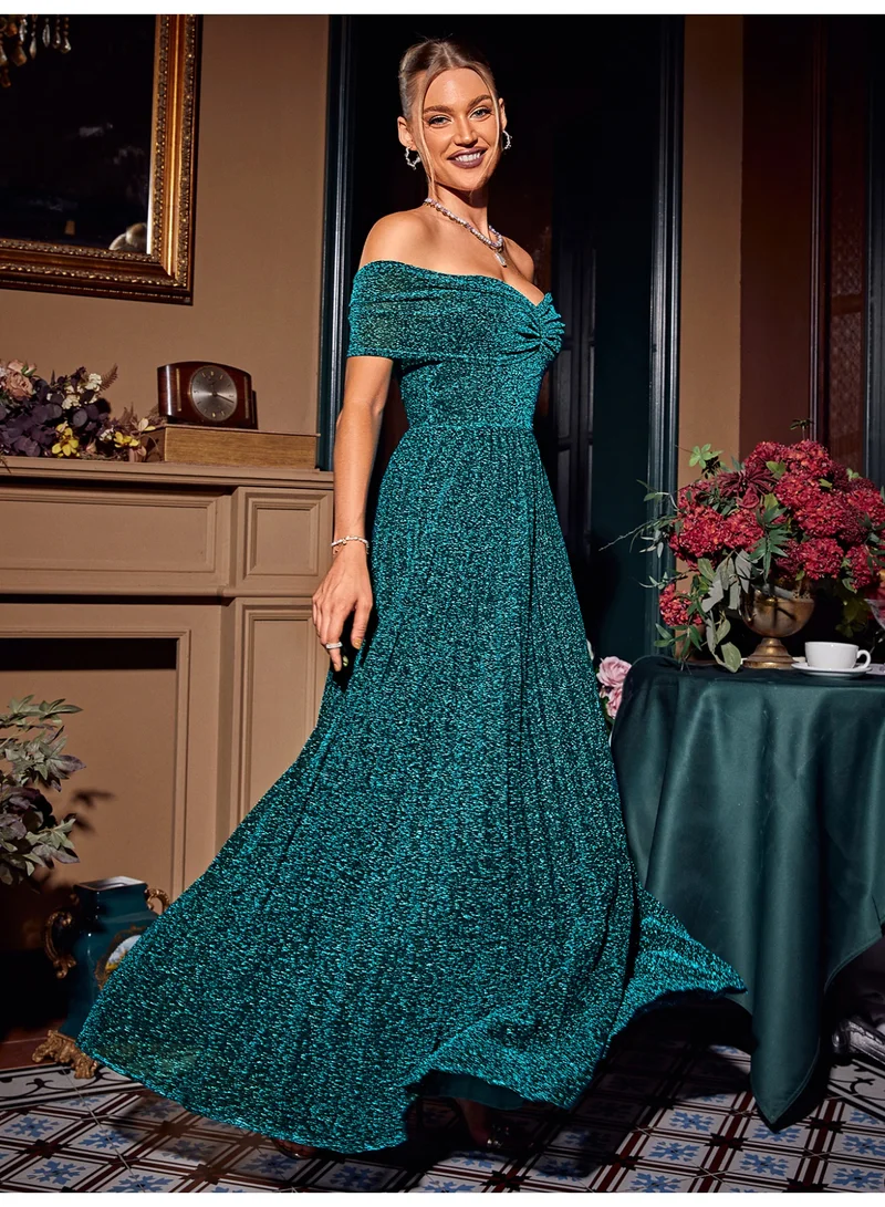 SIMPLEE Women's full-length evening Gown with glittery or sequined fabric