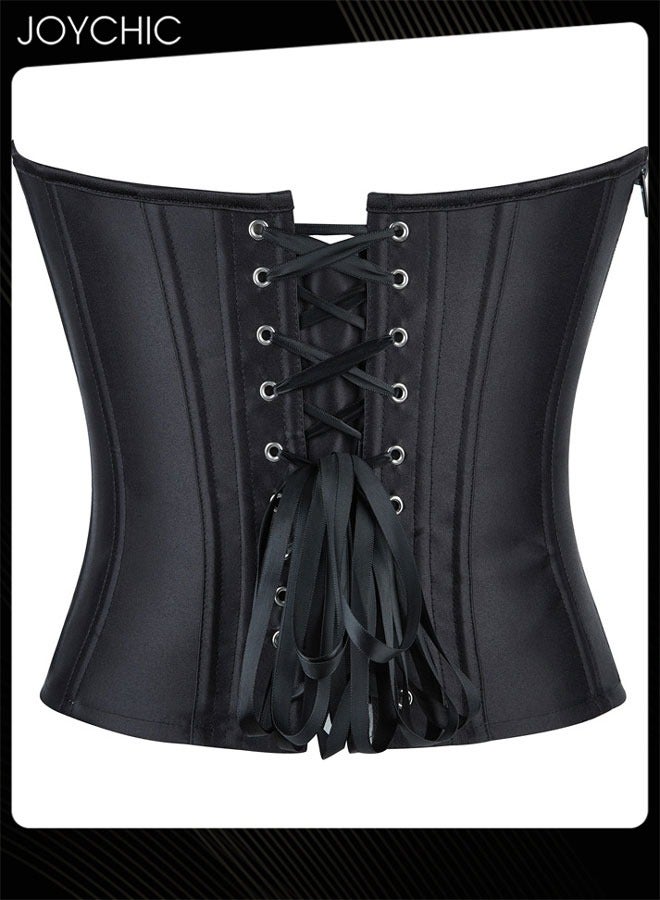Joychic كورسيه نسائي بتصميم قصر عتيق مزين بالدانتيل مع حبال، كورسيه فوق الصدر للنساء - Image 3