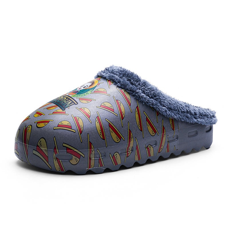 2024 Winter Cotton Warm Outer Wearing Cotton Shoes Couple'S Indoor Cute Plus Size Cotton Slippers Lazy Shoes - Image 1