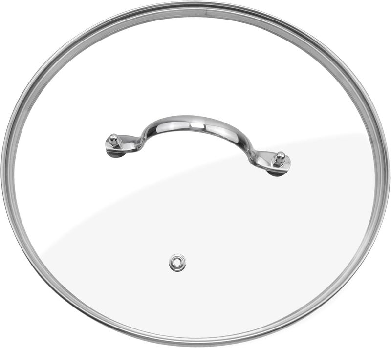 Antrader Tempered Glass Lid,10.5Inch Cookware Glass Replacement Lid For Any Skillet/Frying Pan/Pot (Interior Diameter: 10.18inch, Exterior Diameter: 10.71inch) - Image 1