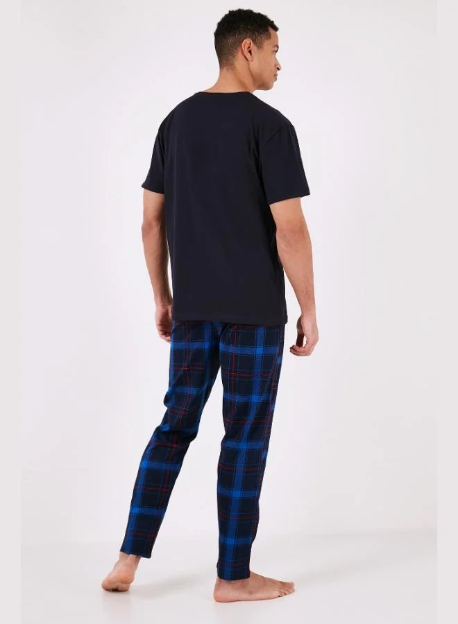 Buratti  Buratti Plaid Cotton Regular Fit Short Sleeve Pajama Set Men's PAJAMAS SET 6572006 for Men | Best Price UAE
