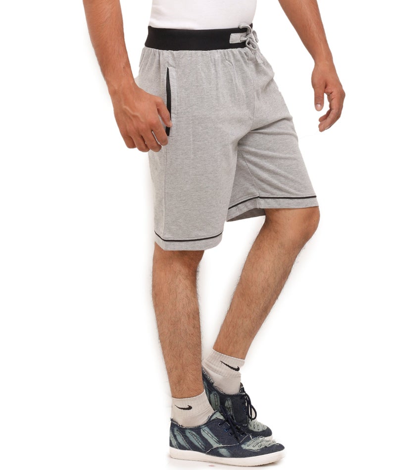 VEGO. Men's Bermuda Shorts (HS-888-GREY-BLACK-38_Grey_38) XXL - Image 4