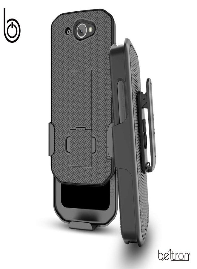 جراب CAT S48c مع مشبك، مشبك حزام BELTRON شديد التحمل مع مشبك دوار لهاتف CAT S48c (S48c مفتوح الشبكة من Sprint وVerizon) الميزات: تثبيت آمن وحامل مدمج (متين وموثوق وخفيف الوزن) - أسود - Image 3
