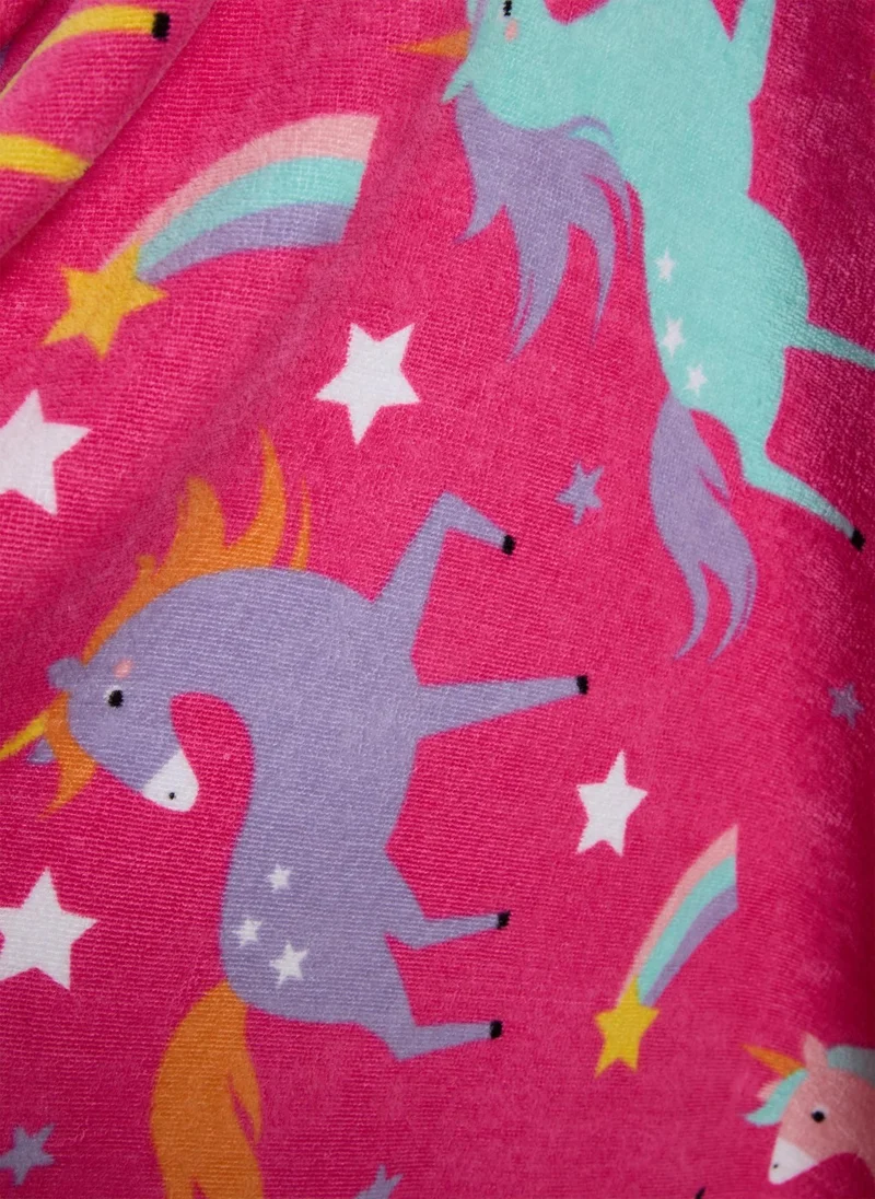 Matalan Kids Pink Unicorn Towel