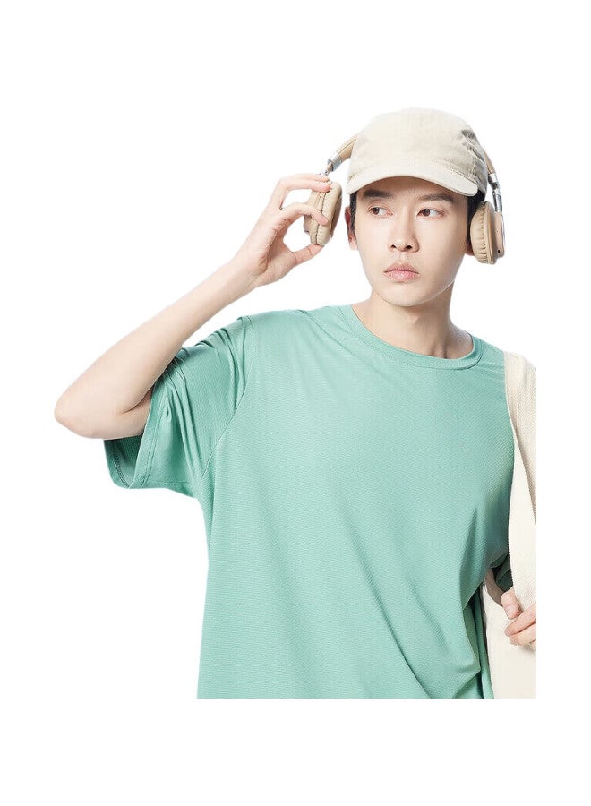 Warrior Men'S Short Sleeve Summer Outdoor Sports Sun Protection T-Shirt Men'S Cool And Breathable Ice Silk Quick-Drying T-Shirt Light Grey L - Image 1