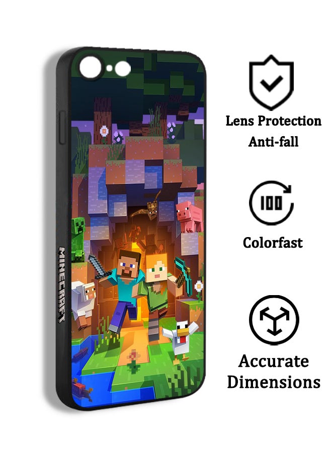 Phone Case Cover For Apple iPhone 8 Game Minecraft Pixel Art Characters MMD08