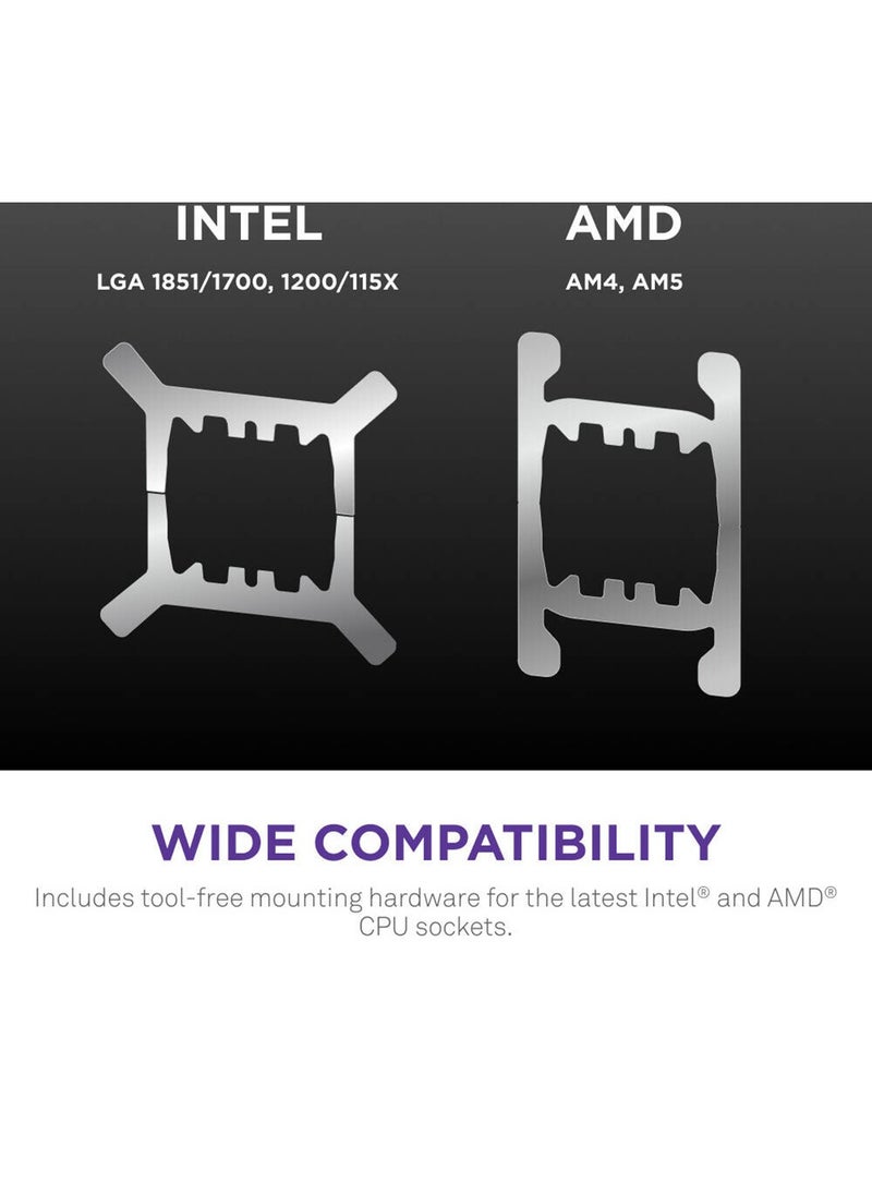 NZXT - Kraken Elite 420 RGB, 420mm All-in-One Liquid CPU Cooler with 2.36" Customizable LCD Display, RGB Fans, and CAM Software Integration, White | RL-KR42E-W2 - Image 1