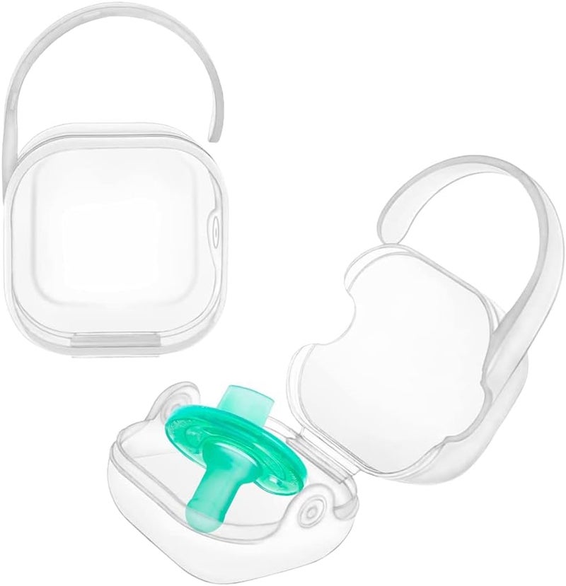 Luckam حافظة مصاصة، حاوية مصاصة، صندوق حامل مصاصة للأطفال للسفر، حاويات مصاصة ودرع حلمة خالية من BPA، تحافظ على نظافة وسهولة وصول مصاصات الأطفال، ملحقات المصاصة (3 عبوات) - Image 1