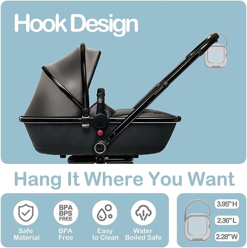 Luckam حافظة مصاصة، حاوية مصاصة، صندوق حامل مصاصة للأطفال للسفر، حاويات مصاصة ودرع حلمة خالية من BPA، تحافظ على نظافة وسهولة وصول مصاصات الأطفال، ملحقات المصاصة (3 عبوات) - Image 5