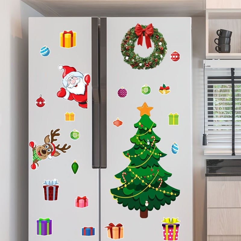 Christmas Magent Stickers for Fridge Car Garage CT131 Santa Snowman Reindeer Decor - Image 2