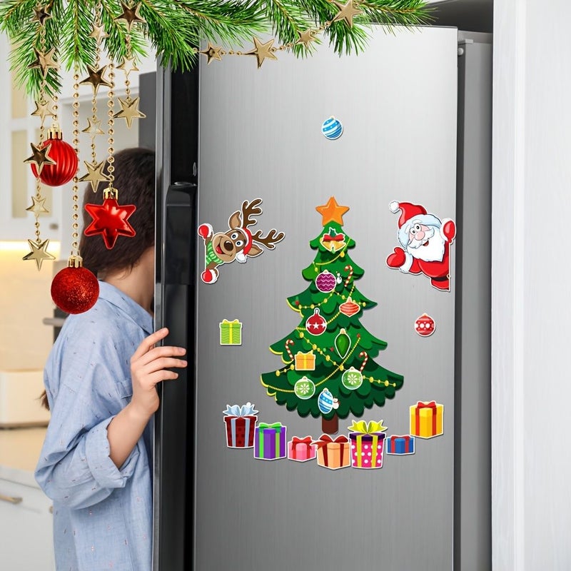 Christmas Magent Stickers for Fridge Car Garage CT131 Santa Snowman Reindeer Decor - Image 5