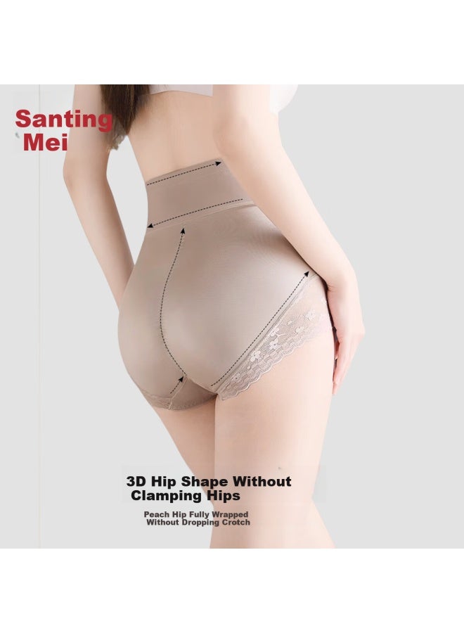 Gracewell High Waist Tummy Control Lifting Panties Mulberry Silk Antibacterial Women's Strong Belly Control Postpartum Waist Cincher Seamless Summer Thin - Image 4