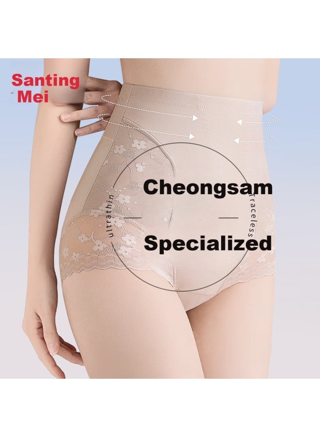 Gracewell High Waist Tummy Control Lifting Panties Mulberry Silk Antibacterial Women's Strong Belly Control Postpartum Waist Cincher Seamless Summer Thin - Image 1