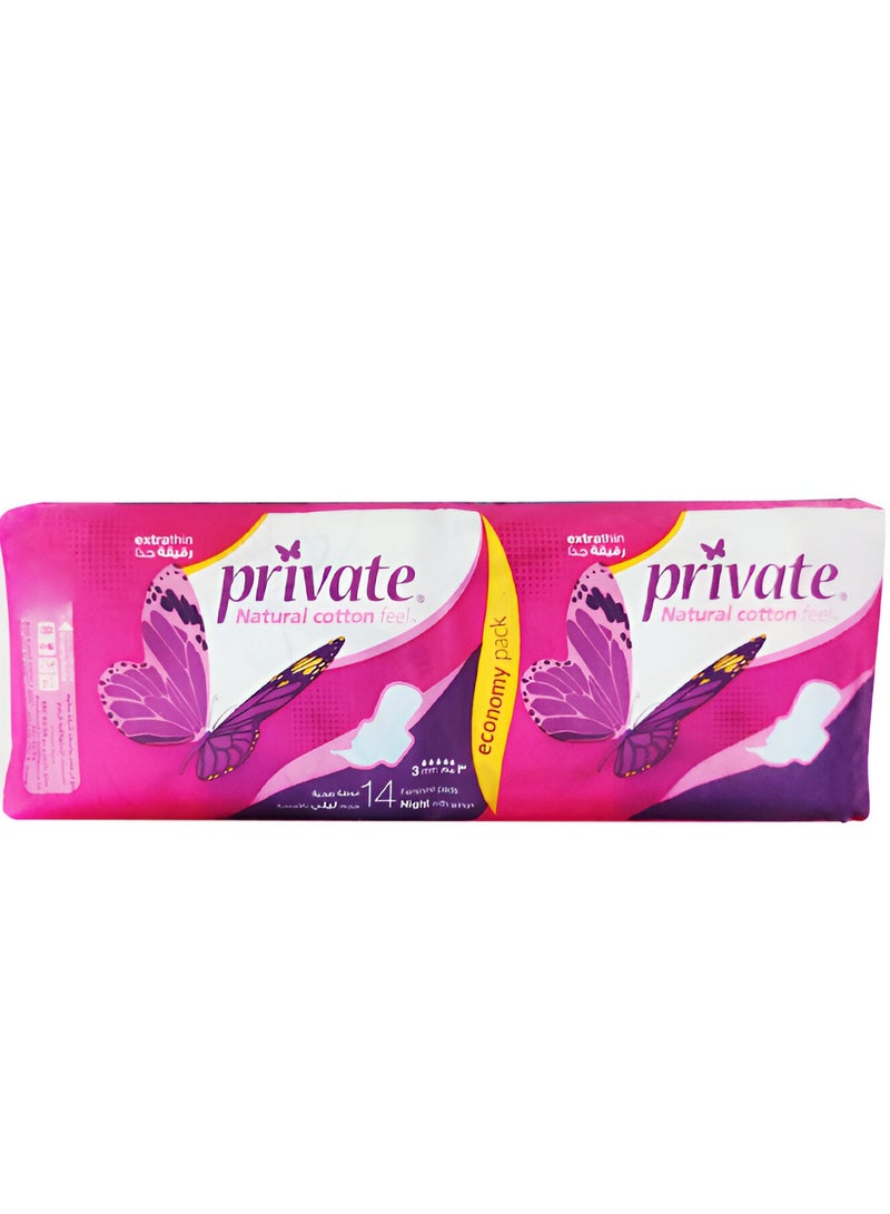 Private Night with Wings Feminine 14 Pcs Pads - Image 1