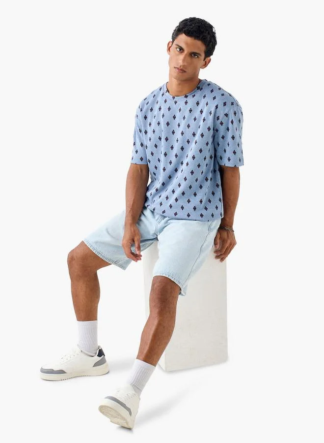 Lee Cooper Lee Cooper Baggy Fit Denim Shorts with Pockets