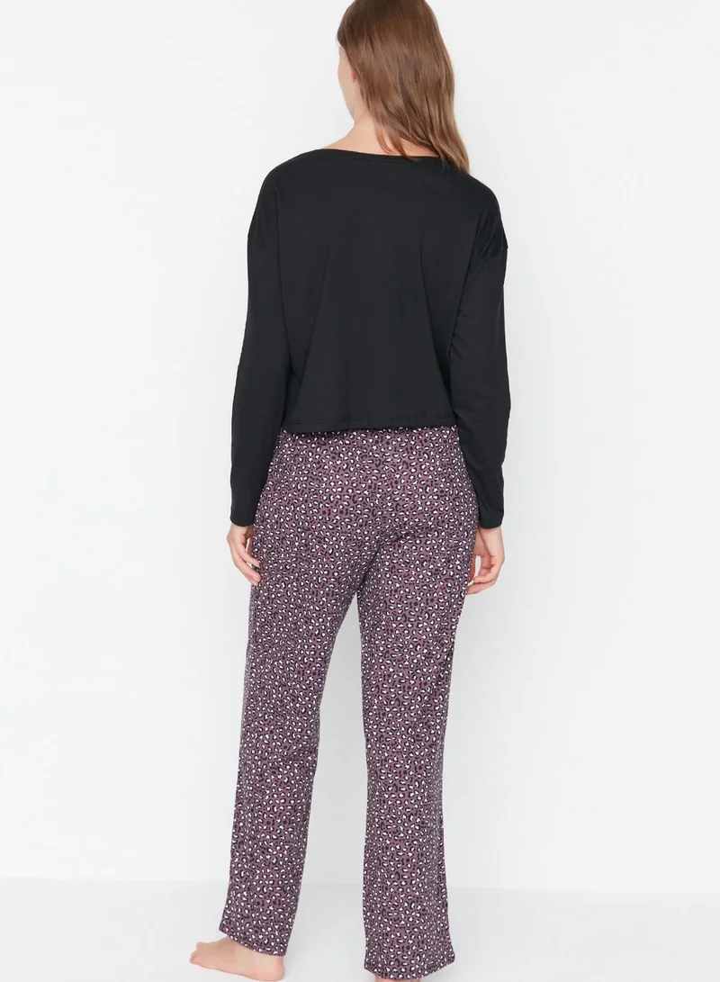 trendyol Printed Knitted Pyjama Set