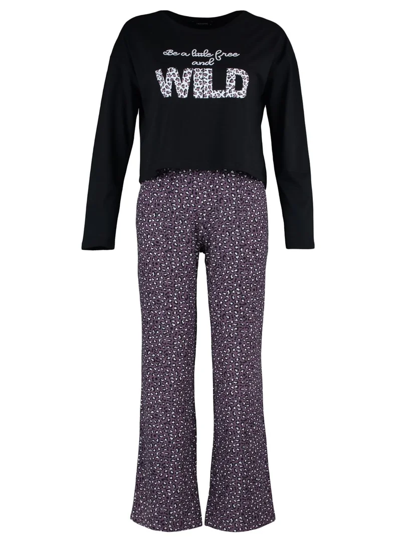 trendyol Printed Knitted Pyjama Set