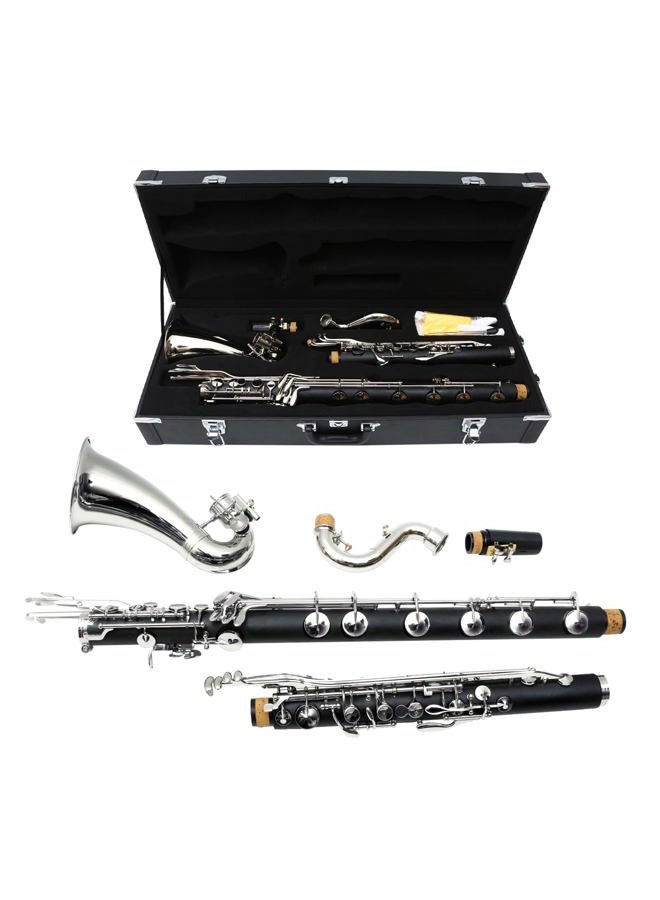 YoungMonic Professional Bass Clarinet Low C Bb Key Clarinet with Case Nickel Plated keys Advance Easy blowing (Low C) - Image 2