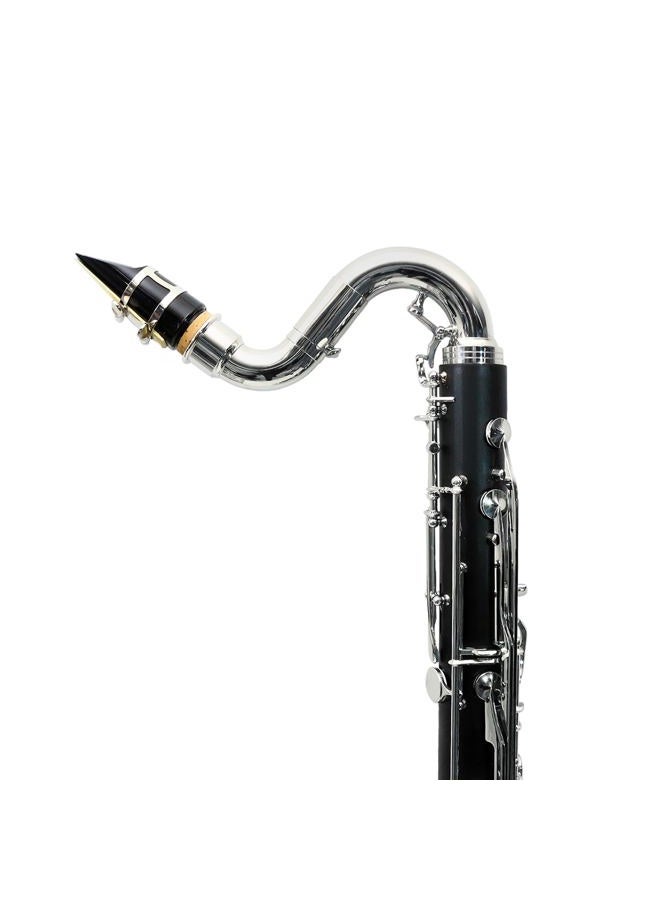 YoungMonic Professional Bass Clarinet Low C Bb Key Clarinet with Case Nickel Plated keys Advance Easy blowing (Low C) - Image 3