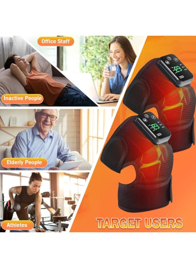 Cordless Heated Knee Support Wrap with Infrared & Vibration Massage - Multipurpose Joint Massager for Knee, Elbow, and Shoulder - Rechargeable Thermal Relief for Stiffness & Muscle Strain - Image 3