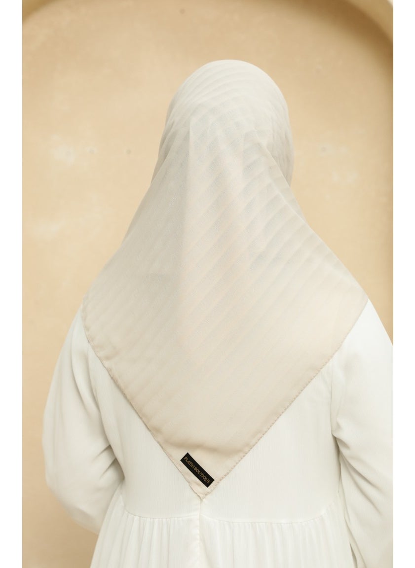Sefa Merve Chiffon Scarf 2015-15 Light Beige  - Image 3