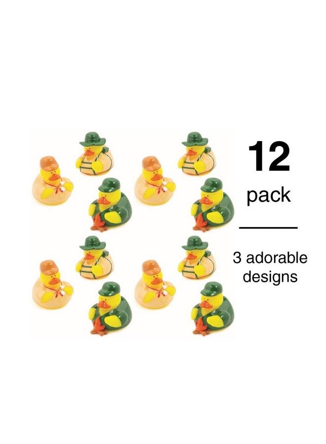 Fun Express Rubber Duckies for Camping & Parties - Cute Rubber Ducks for Girl Scout & Boy Scout Camps Summer Trips & Camp-Themed Birthday Parties - Perfect for Vacation Bible School Decor - 12 Pieces - Image 2