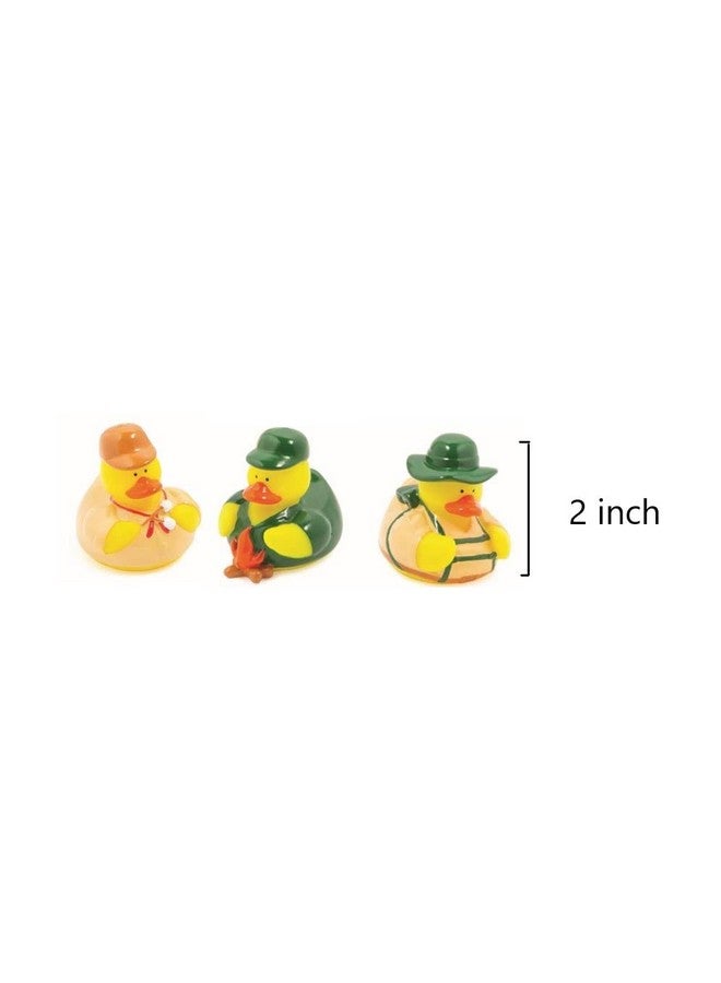 Fun Express Rubber Duckies for Camping & Parties - Cute Rubber Ducks for Girl Scout & Boy Scout Camps Summer Trips & Camp-Themed Birthday Parties - Perfect for Vacation Bible School Decor - 12 Pieces - Image 3