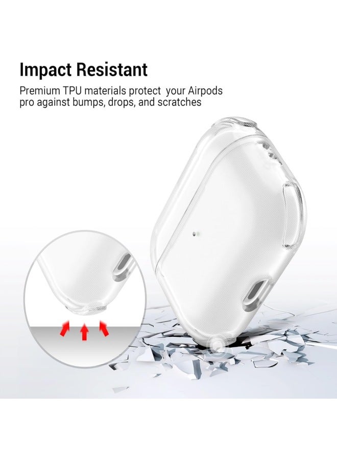 حافظة متوافقة مع AirPods Pro 3 حافظة سلكية بلوتوث أبل Pro 2 الجيل الثاني غلاف شفاف عالي حماية AirPods 4 - Image 3