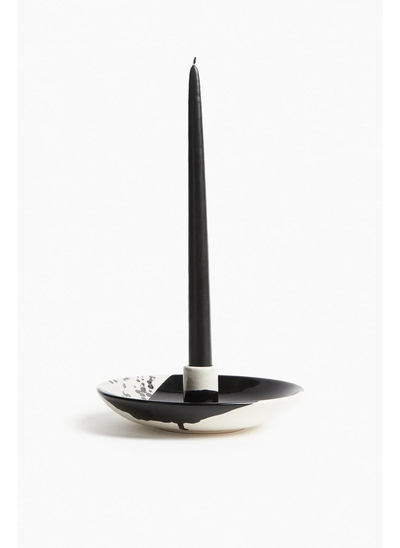 H&M Patterned stoneware candle holder