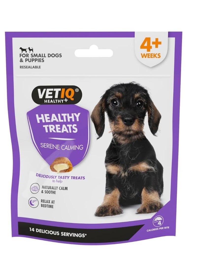 فيت آي كيو مكافآت صحية  لتهدئة الكلاب الصغيرة والجراء، مكافآت لذيذة للمساعدة على تهدئة الكلاب بشكل طبيعي وتهدئتها واسترخاءها في وقت النوم 50 غرام عبوة من 6 قطع - Image 1