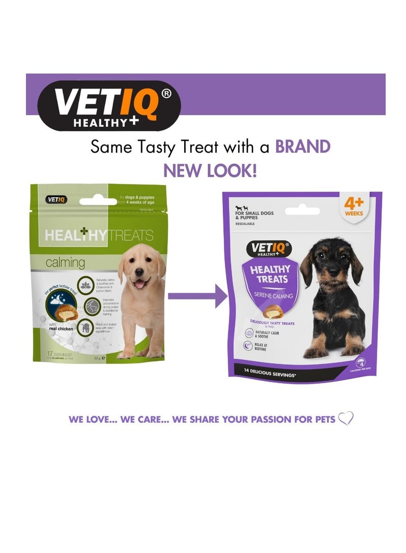 فيت آي كيو مكافآت صحية  لتهدئة الكلاب الصغيرة والجراء، مكافآت لذيذة للمساعدة على تهدئة الكلاب بشكل طبيعي وتهدئتها واسترخاءها في وقت النوم 50 غرام عبوة من 6 قطع - Image 2