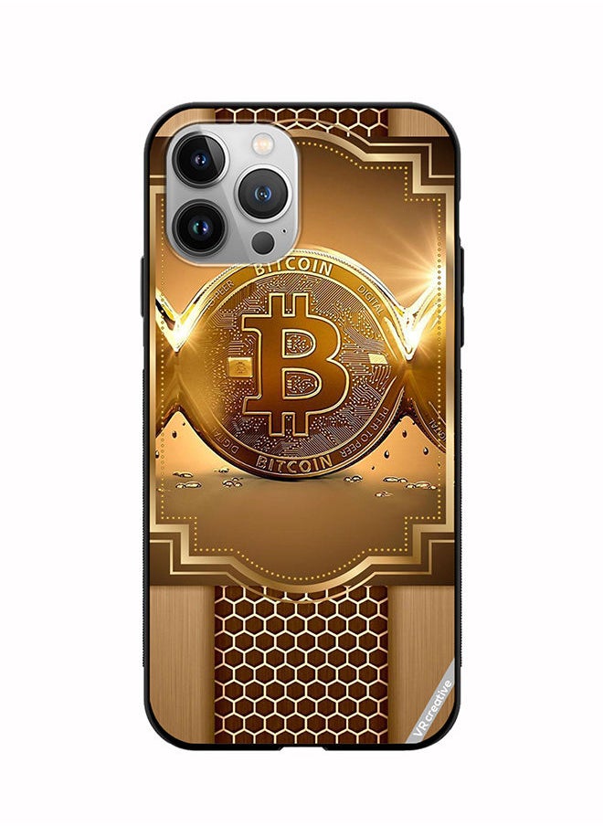Protective Case Cover For Apple iPhone 12 Pro Max Royal Bitcoin Design Multicolour