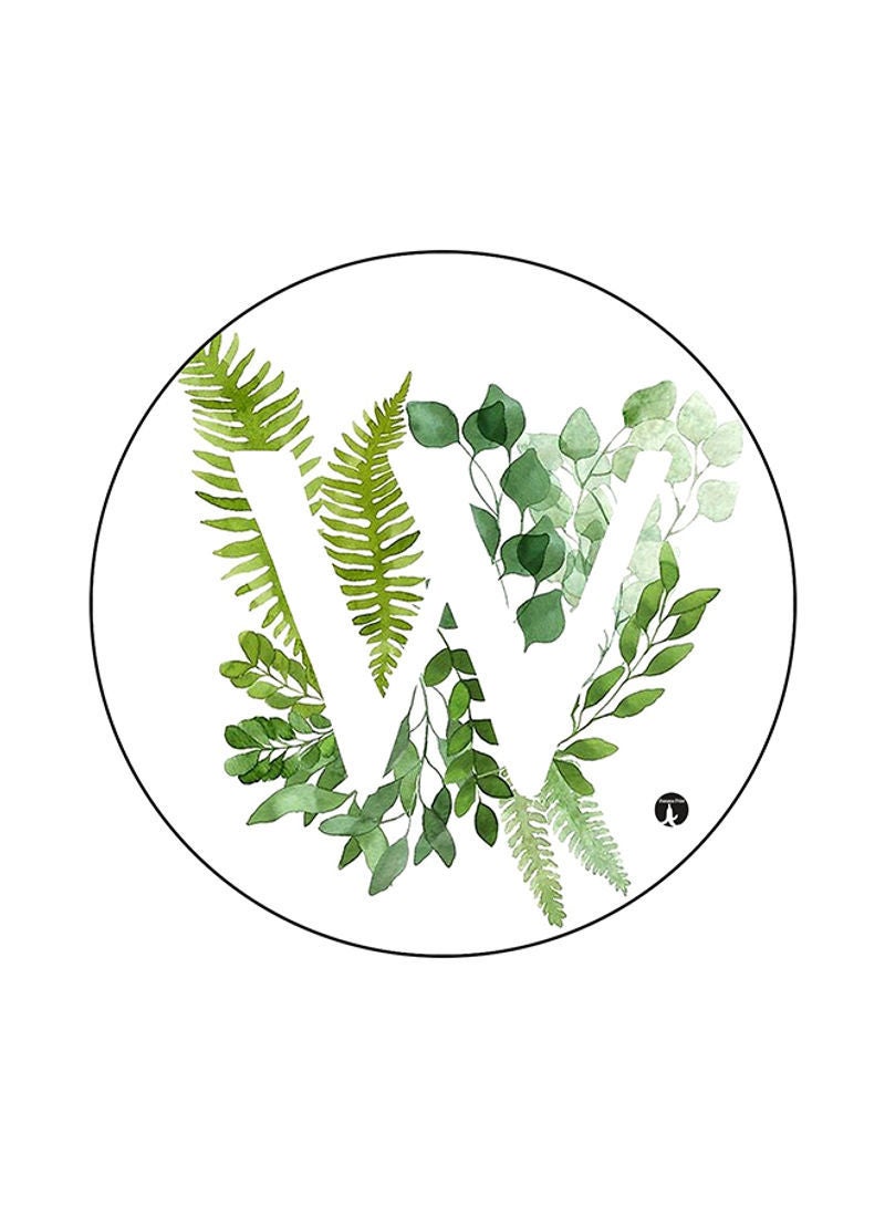 RKN The Letter W Round Mouse Pad Multicolour