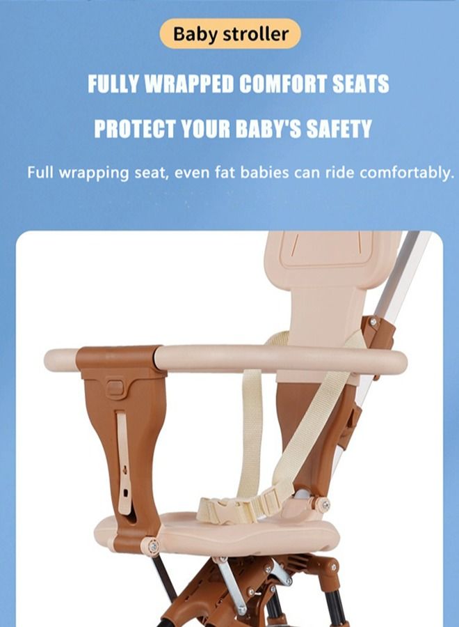 Baby Stroller, Lightweight Travel Stroller with Reversible Toddler Seat - Travel Stroller for Toddlers Aged 1-3 - Compact Baby Stroller for Travel - Foldable, Sturdy, Safe