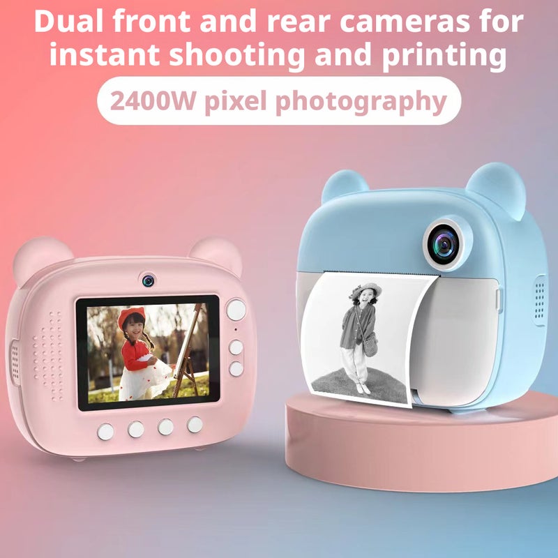 Kids Camera Toy Dual Lens Portable Instant Print for Children - Image 2