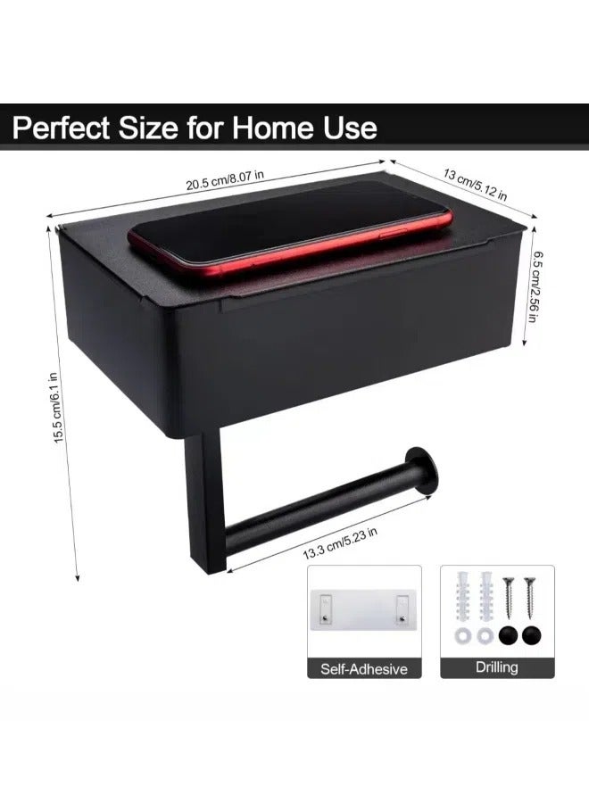 عام الفولاذ المقاوم للصدأ مناديل حامل لامعة حامل منشفة ورقية حمام مناديل سوداء حامل لا اللكم - Image 2