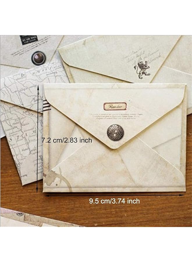 أكس سبرينج 72 قطعة من المغلفات الورقية الصغيرة ذات الطراز الأوروبي، حاملات بطاقات هدايا صغيرة مصنوعة يدويًا، قرطاسية جميلة على الطراز الأوروبي العتيق لحفلات الزفاف وأعياد الميلاد - Image 2
