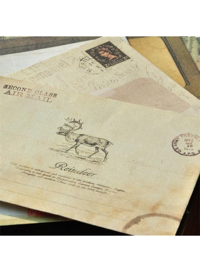 أكس سبرينج 72 قطعة من المغلفات الورقية الصغيرة ذات الطراز الأوروبي، حاملات بطاقات هدايا صغيرة مصنوعة يدويًا، قرطاسية جميلة على الطراز الأوروبي العتيق لحفلات الزفاف وأعياد الميلاد - Image 4