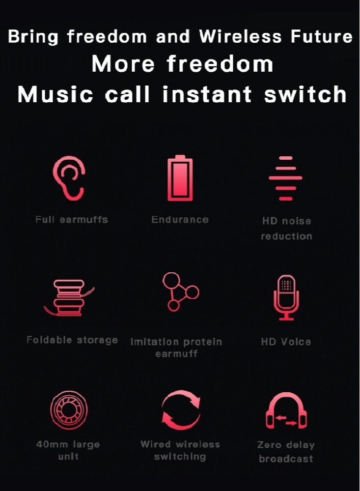 Bluetooth Over-Ear Headphones With Mic