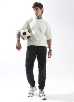 Hubberholme Black Jeans Plain Elasticated Woven Full Casual Mid-rise for Men – Style that defines you  - Image 1