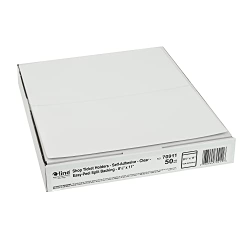 C-Line حامل تذاكر المتجر ذاتية اللصق من C-Line، 8.5 × 11 بوصة، شفاف، 50 في العلبة (70911) - Image 5