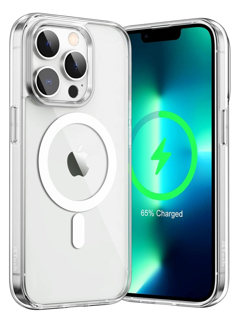 Jetech Magnetic Case for Iphone 13 Pro 6.1 Inch Compatible With Magsafe Wireless Charging Shockproof Phone Bumper Cover Anti Scratch Clear Back Clear - Image 1