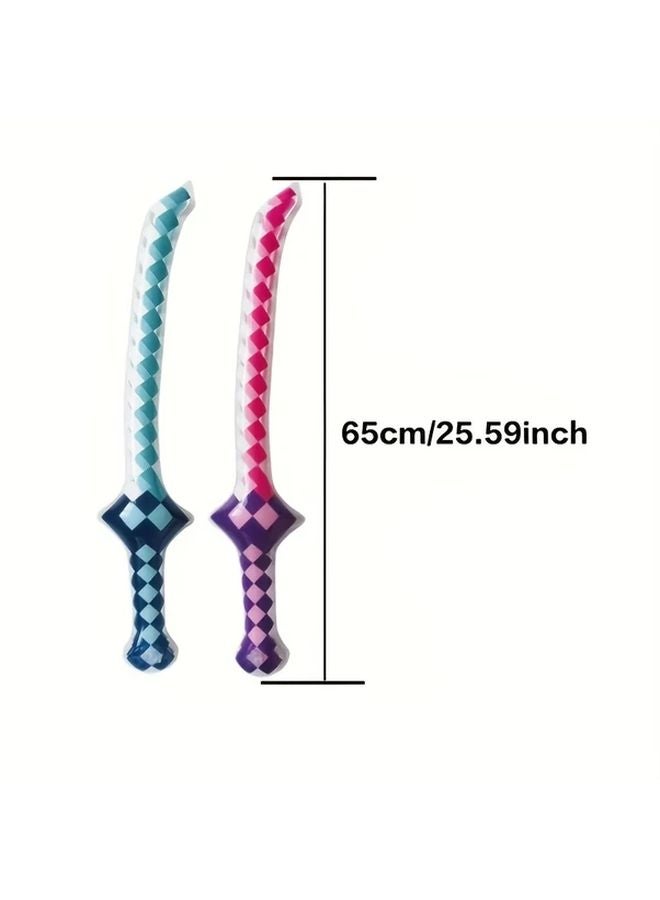 3pcs Inflatable Pixel Sword Set For Pool Beach Party Decorations - Image 3